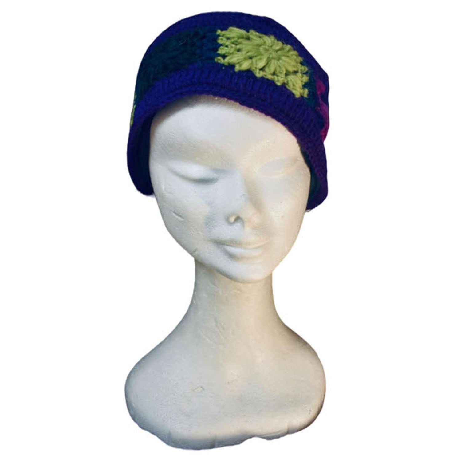Ganesha Handicrafts Cosy Knitted Headband, Headband, Knitted Headband, Cosy Headband, Cosy Knitted, BLue Headband, Trending Haedband, Modern Headband, Flower Design Headband