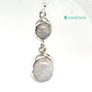 Ganesha Handicrafts, Moonstone Double-Drop Earrings - Sterling Silver (925), Moonstone Double-Drop Silver Earrings, 925 Double Drop Silver Earrings, Women's Trending Earring, Womens Traditional Earrings.  