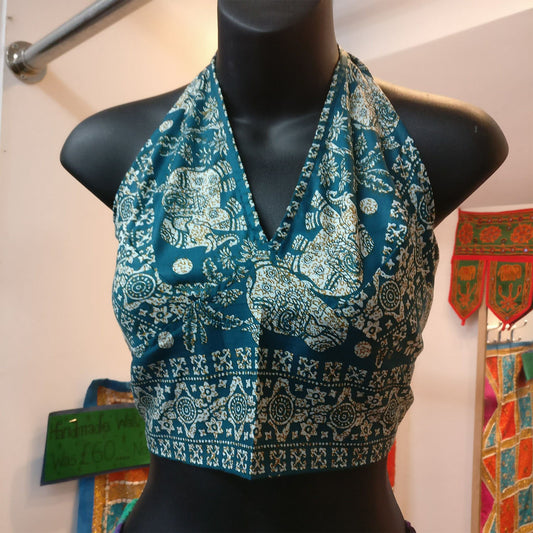 Ganesha Handicrafts-Womens Choli Indian Crop Top Dancewear Green, Womens Dancewear, Crop Top Dancewear For Women, Womens  Green Choli Indian Crop Top Dancewear.