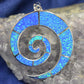 Ganesha Handicrafts, Large Cultured Blue Opal Pendant, Blue Opal Pendant, Womens Trending Pendant, new Model Pendant, Women's Modern Pendant, Women's stylish Pendant. 