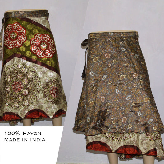 Ganesha Handicrafts, Printed Reversible Wrap Around Skirts, Womens  Printed Reversible Wrap Around Skirts, Fashion  Reversible Wrap Around Skirts, Around Skirts, Trending Women's Skirts.