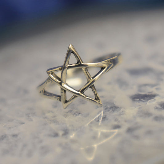 Ganesha Handicrafts Silver Star Ring, Ring, Star Ring, Silver Ring, Trending Ring, Bisexual Ring
