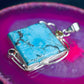 Ganesha Handicrafts, Square Turquoise Pendant (925), Square Turquoise Pendant, Turquoise Pendant, 925-Turquoise Pendant, Womens Trending Pendant, New Model Womens Pendant, Womens Modern Stylish Pendant. 