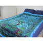 Ganesha handicrafts- Tree of Life Cotton Bed Throw, Tree of Life Cotton Bed Throw, Bed throw, Cotton Bed Throw, Cotton Bed, Tree of Life Cotton Bed, Tree of Life Cotton Bed Throw, Life cotton Bed Throw, Green and Blue  colour Tree of Life Cotton Bed Throw.
